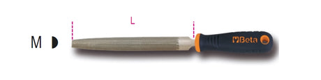 1719BMA12/M-SECOND-CUT HALF-ROUND FILES
