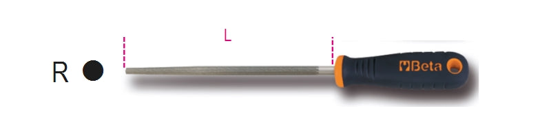 1719BMA10/R-SECOND-CUT ROUND FILES