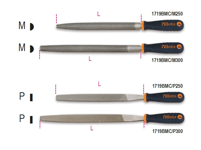 1719BMC/M 250-HALF-ROUND AND FLAT FILES