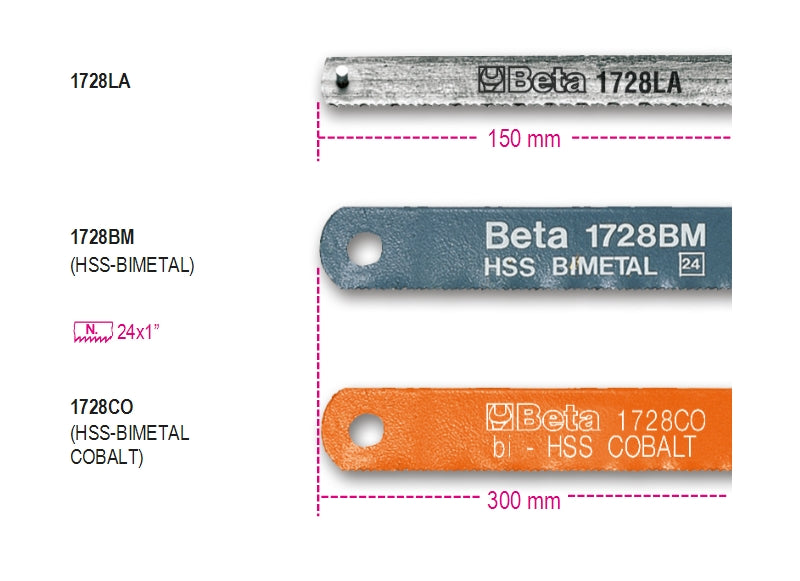 1728LA-BLADES FOR HACKSAW FRAMES