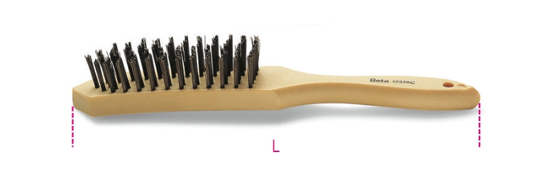 1737AC-STEEL WIRE BRUSH, 5 ROWS