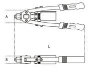 1740B 280-COMPACT RIVETING PLIERS