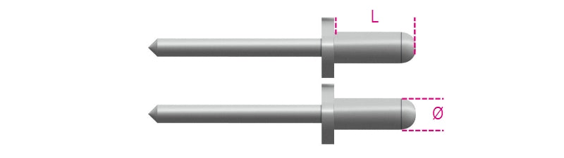 1741RV 2,9K-ALUMINIUM RIVETS 500PCS