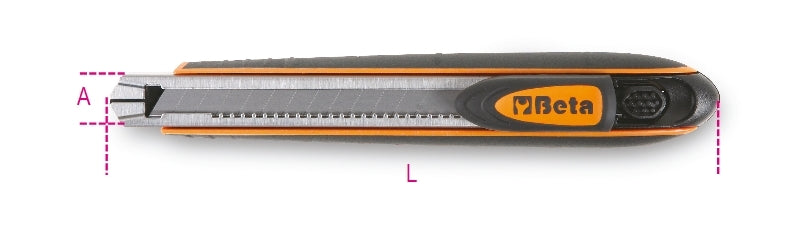 1770BM-UTILITY KNIFE 9 MM, 6 BLADES