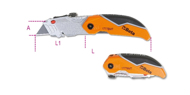 1777BMT-FOLDAWAY KNIFE - TRAPEZ. BLADE