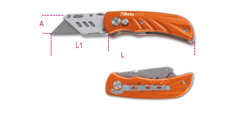 1777T-KNIFE WITH 5 TRAPEZOIDAL BLADES