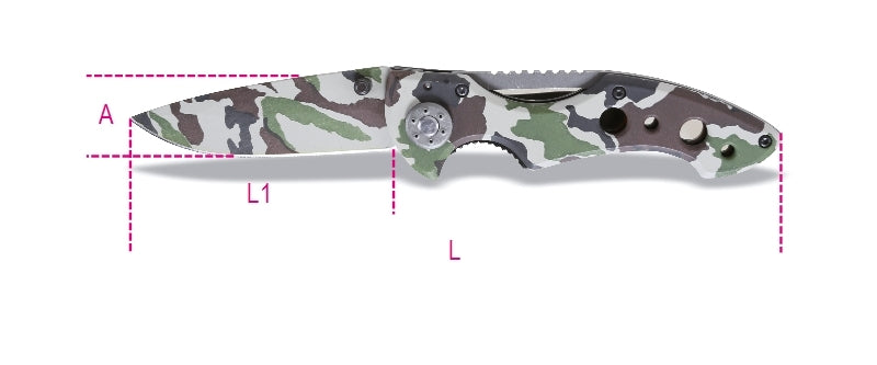 1778CM-CAMOUFLAGE FOLDAWAY KNIFE