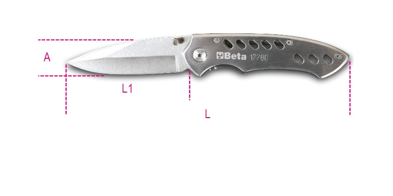 1778D-FOLDAWAY KNIFE, STAINLESS