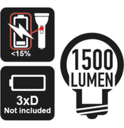 1833 XL-HIGH-BRIGHTNESS LED TORCH 1500