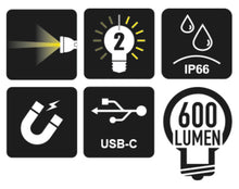1837F/USB-RECHAR.MAGNET.ARTICULATED LAMP