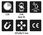 1838SLIM-ARTICUL.SLIM 3-LED INSPECT.LAMP