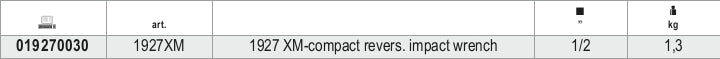 1927XM-COMPACT REVERS. IMPACT WRENCH