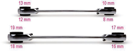 192 16-19-RATCHETING FLAT BI-HEX RING WR