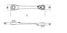 194 1/4X5/16-REVE.RATCHETING WR.FOR BITS
