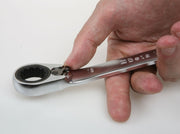 195P Reversible Ratcheting Offset Bi-Hex Ring Wrench