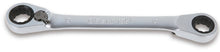 195P Reversible Ratcheting Offset Bi-Hex Ring Wrench