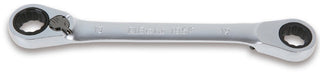 195P Reversible Ratcheting Offset Bi-Hex Ring Wrench