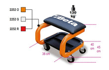 2252-O-SEAT WITH CASTORS ORANGE