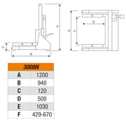3008N-JACK FOR TRUCK WHEELS
