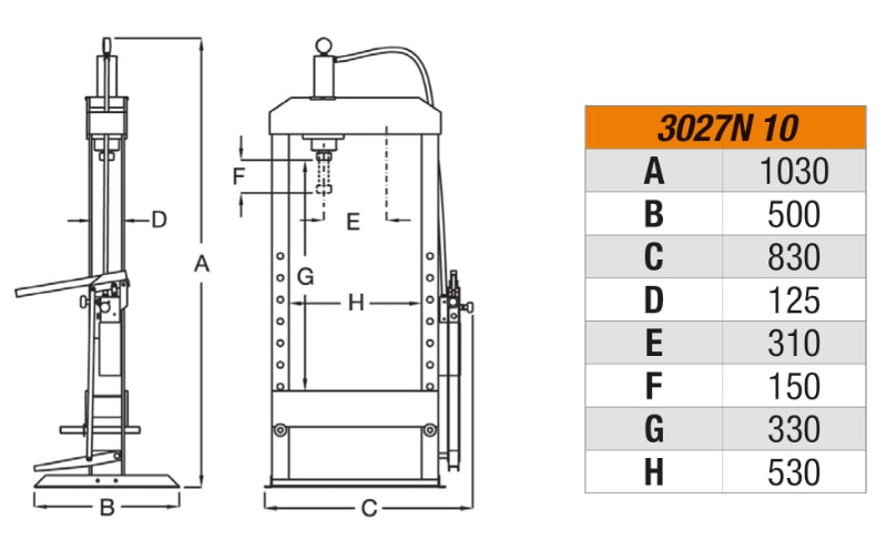 3027N 10-HYDRAULIC PRESS MOVING PISTON