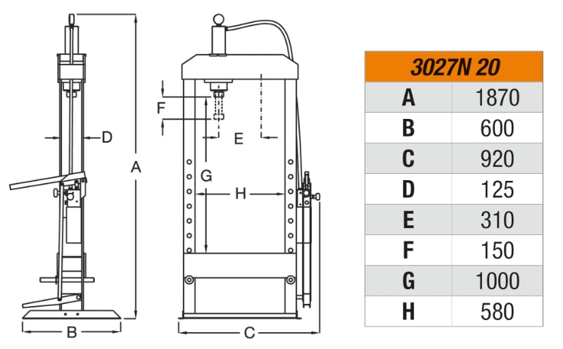 3027N 20-HYDRAULIC PRESS MOVING PISTON