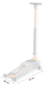 3029/2T-LOWERED HYDRAULIC JACK 4 WHEELS