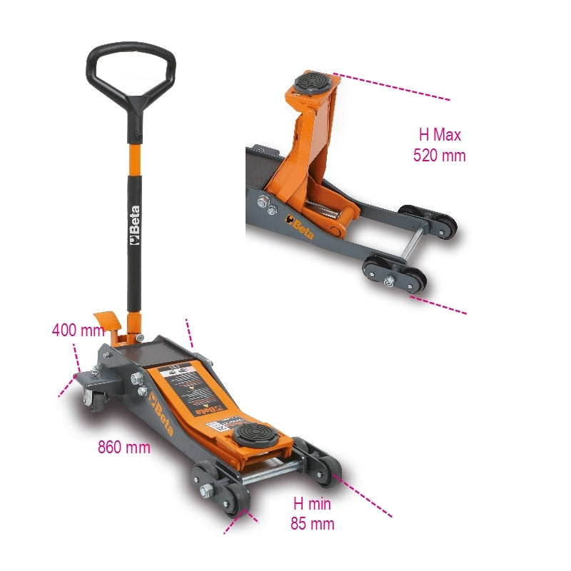 3030/2T-LOWERED HYDRAULIC CAR JACK 2T