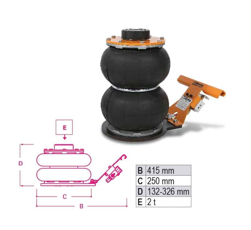 3061/2T-AIR HYDRAULIC JACK, 2 TONS
