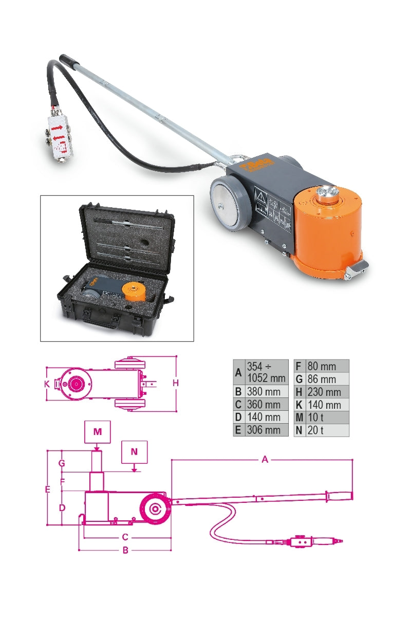 3065/20-10T-AIR HYDRAULIC JACK - 20/10 T