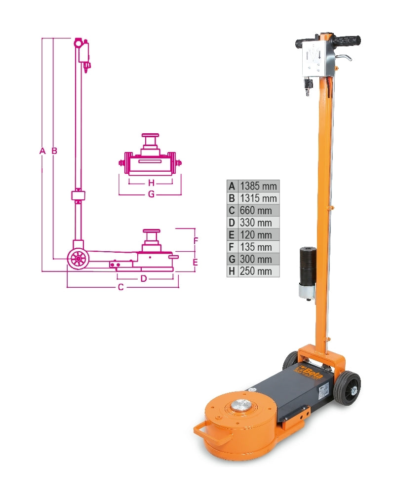 3067/60-15T-AIR HYDRAULIC JACK - 60/15 T