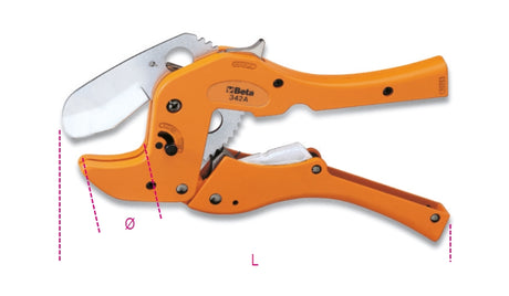 342A-RATCHET-TYPE SHEAR FOR PLAST. PIPE