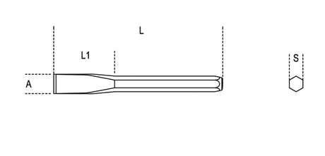 34 175-FLAT CHISELS 25MM