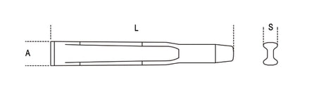 35HS 250-FLAT CHISELS - RIBBED TYPE