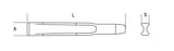 35 300-FLAT CHISELS RIBBED TYPE 34MM