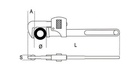 363 1200-HEAVY DUTY PIPE WRENCHES LIGHT