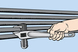 365 350-HEAVY DUTY PIPE WRENCHES, OFFSET