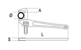 365 350-HEAVY DUTY PIPE WRENCHES, OFFSET