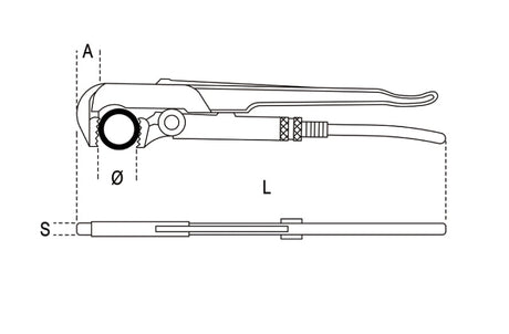 376 320-PIPE WR. SWEDISH 90° FLAT JAWS
