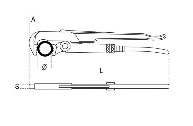 376 320-PIPE WR. SWEDISH 90° FLAT JAWS