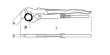 378 250-PIPE WR. SWEDISH 45° SLIM JAWS