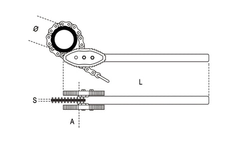 386A/5-HEAVY DUTY REV. CHAIN PIPE WR.