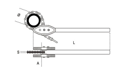 386A/1-HEAVY DUTY REV. CHAIN PIPE WR.