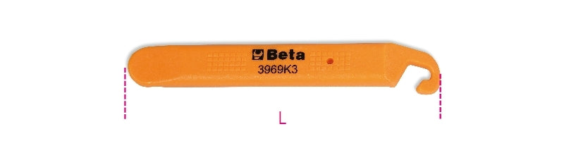 3969K3-KIT WITH 3 TYRE LEVERS - PLASTIC