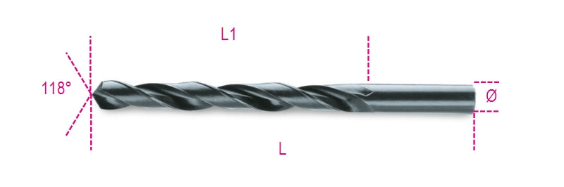 410 0,50-TWIST DRILLS CYLINDRICAL ROLLED