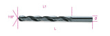 410 0,50-TWIST DRILLS CYLINDRICAL ROLLED