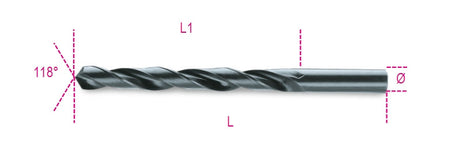 410 0,50-TWIST DRILLS CYLINDRICAL ROLLED