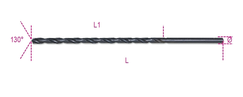 412XL 3 - 00-TWIST DRILLS EXTRA-LONG HSS