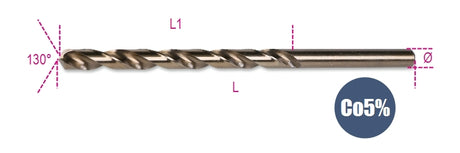 415 L10 - 00-TWIST DRILLS LONG HSS-CO