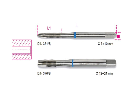428FP 22-MACHINE TAPS CLEARANCE HOLES