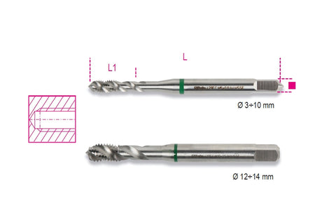 429FC 10-MACHINE TAPS FOR BLIND HSS-CO